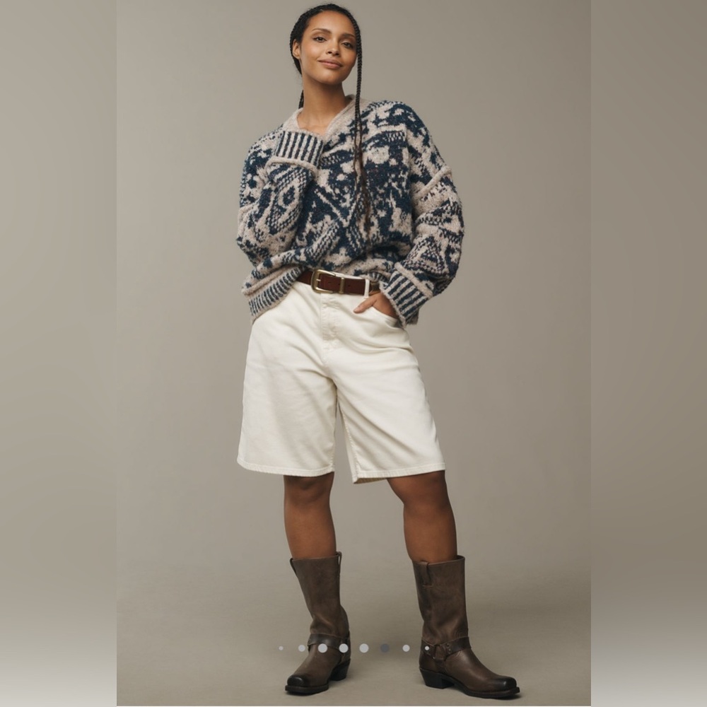 NWT Anthropologie Pilcro Fair isle Roll-Neck Sweater SOLD OUT! Chunky knit - Picture 8 of 13